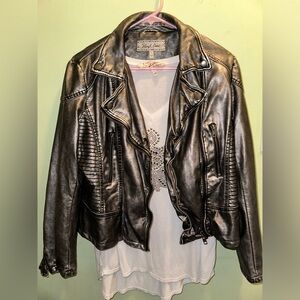 SHERYL CROW FAUX LEATHER BIRD JACKET